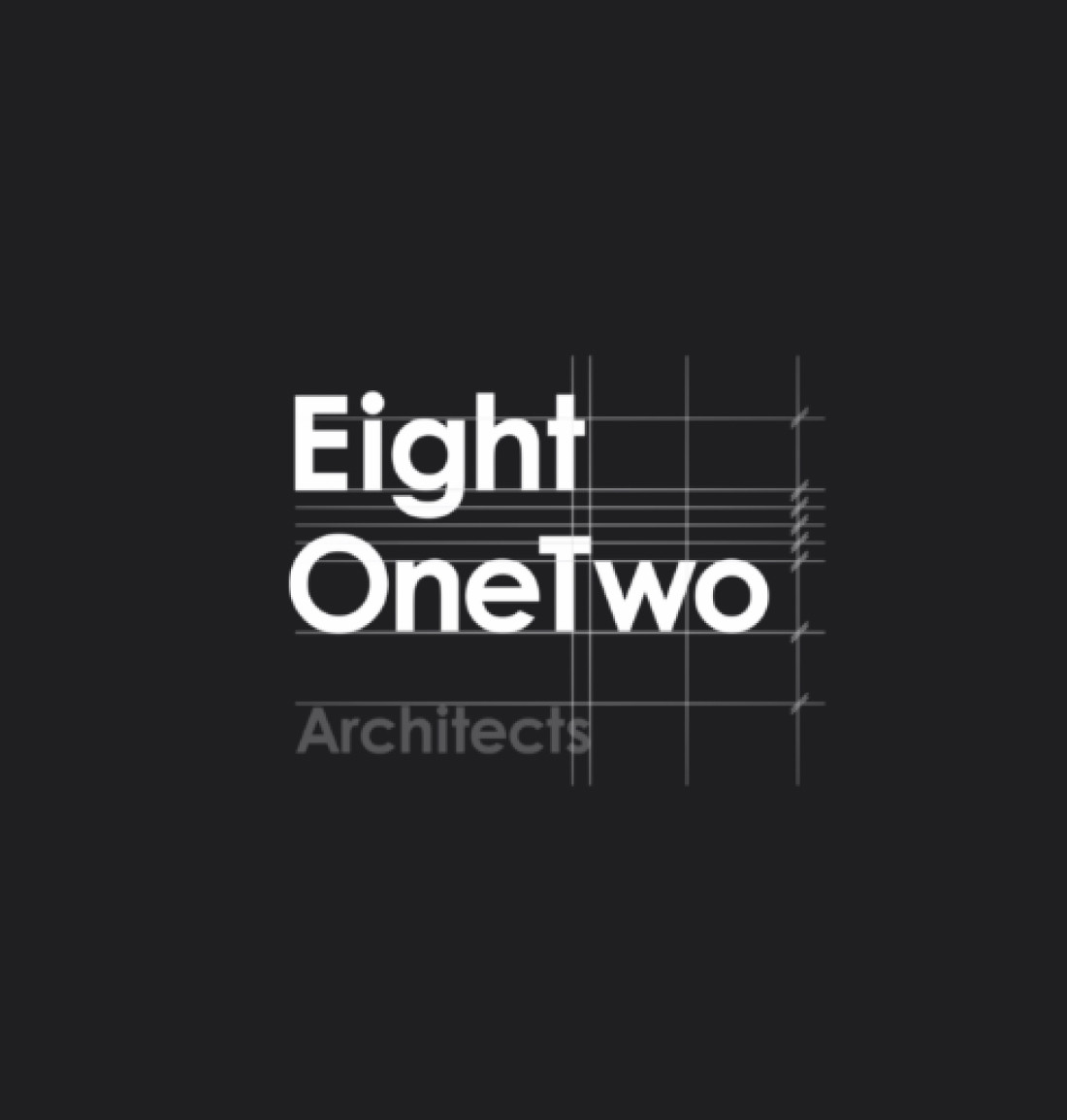 Eight_OneTwo White on Black Logo